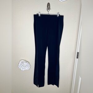 NTM: Bisou Bisou Y2K Black Split Hem Bootcut Dress Pants Stretch Slacks Size 12